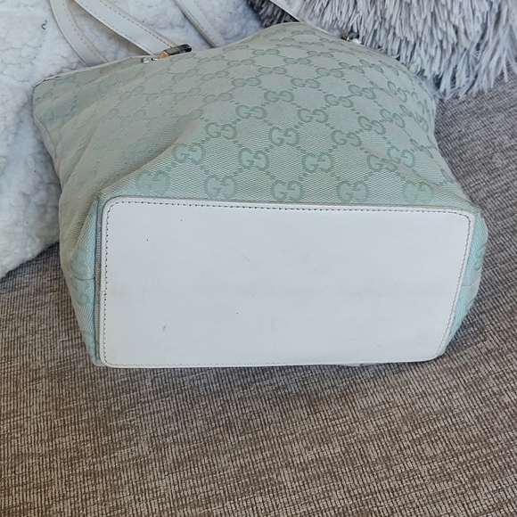 Gucci Monogram Guccissima Baby Blue Canvas Tote..Authentic!! - Picture 3 of 11